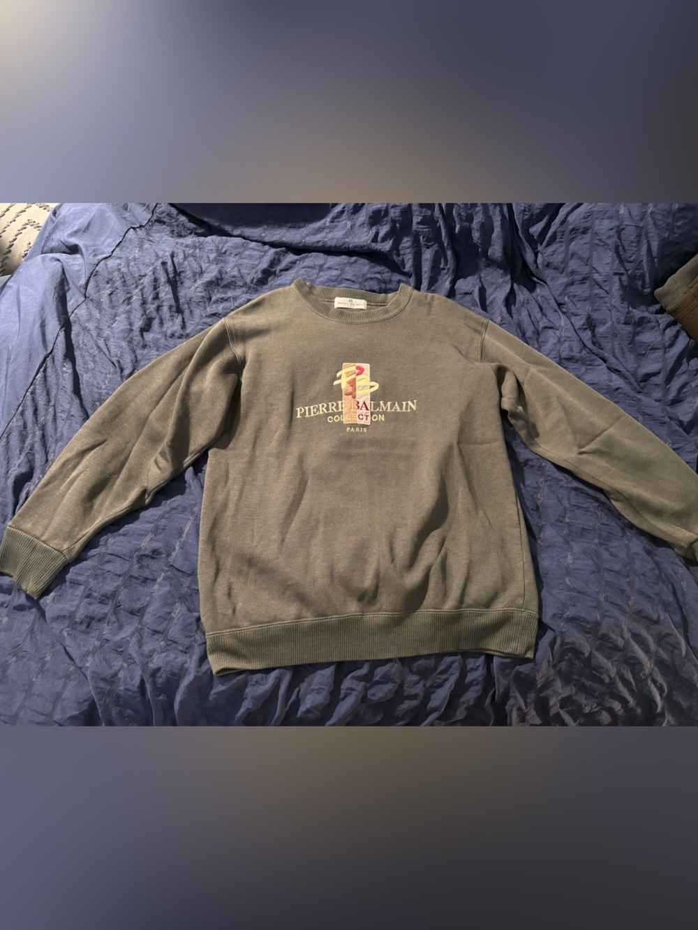 Pierre Balmain Olive Crewneck with Center Logo